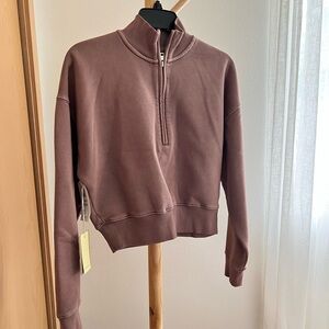 Wilfred Free Fleece 1/2 Zip Taupe